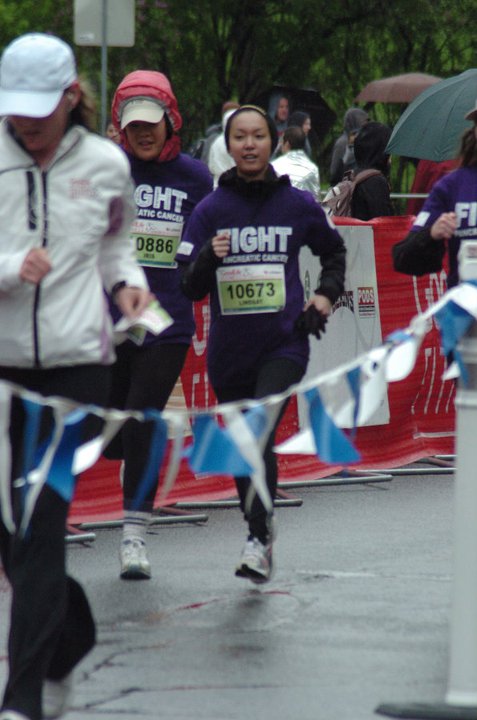 Lindsay at finish line
