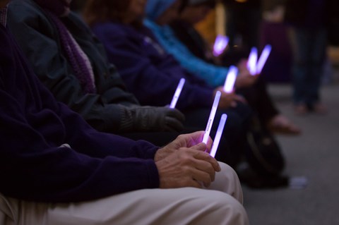 purple lights ceremony